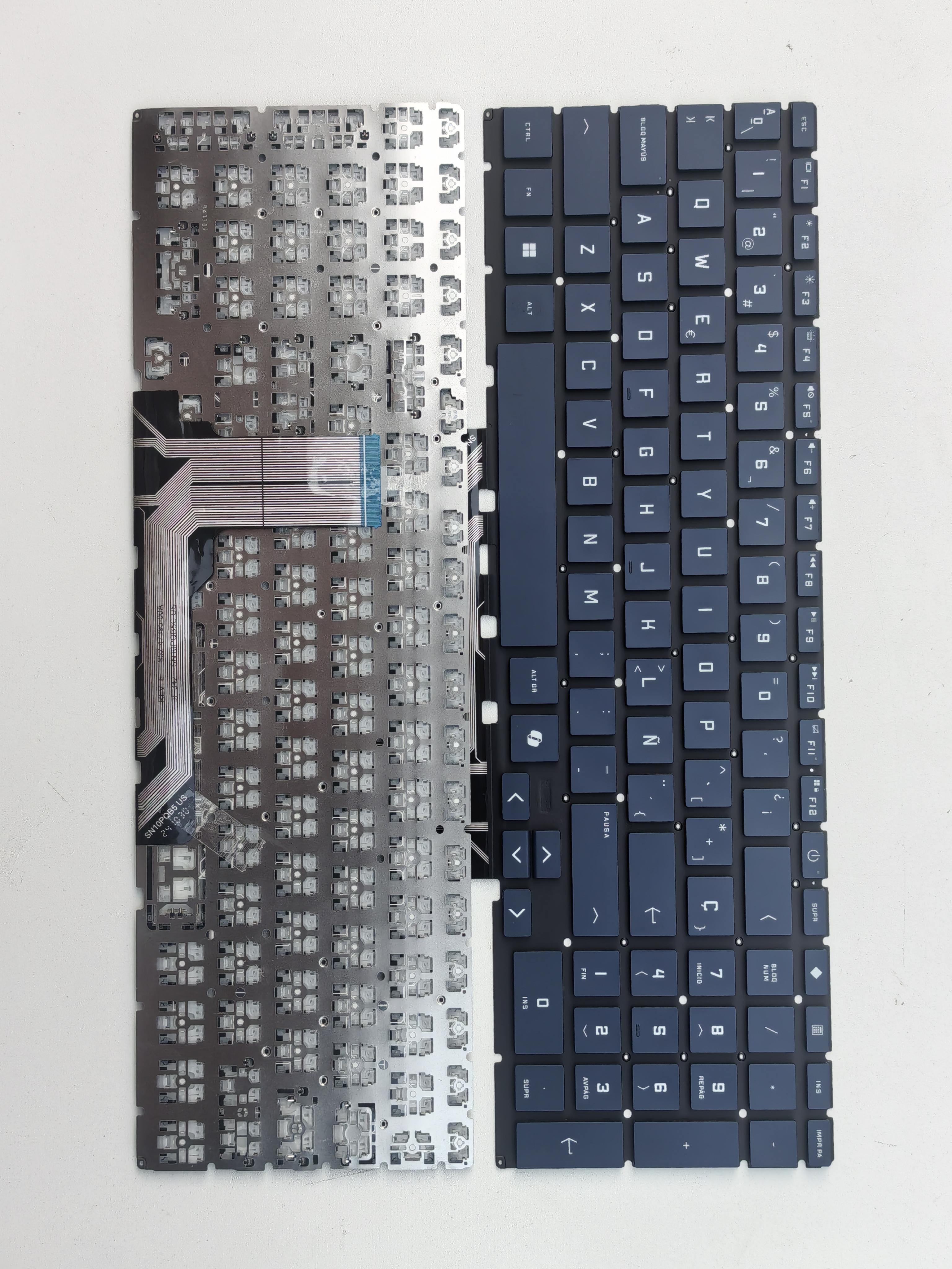 Picture of New Replacement Laptop Keyboard For HP 15-FA/16-R small enter/16-D/16-E/16-S AI key translucent Blue SP Layout